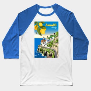 Vintage Travel Poster - Lemon Trees Amalfi, Italy Baseball T-Shirt